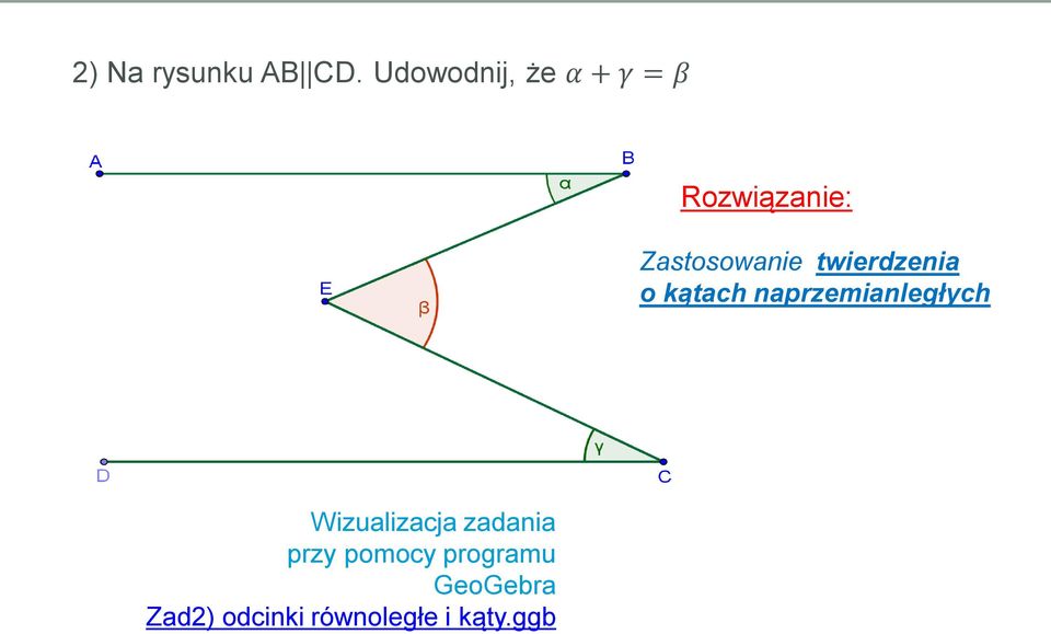 twierdzenia o kątach naprzemianległych