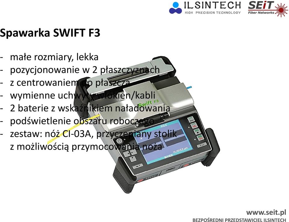 włókien/kabli - 2 baterie z wskaźnikiem naładowania - podświetlenie