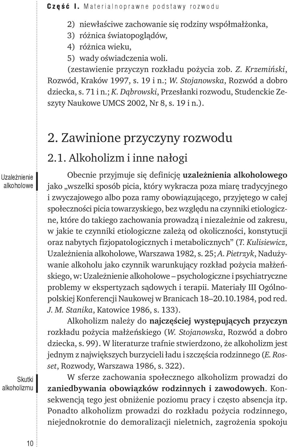 Dąbrowski, Przesłanki rozwodu, Studenckie Zeszyty Naukowe UMCS 2002, Nr 8, s. 19