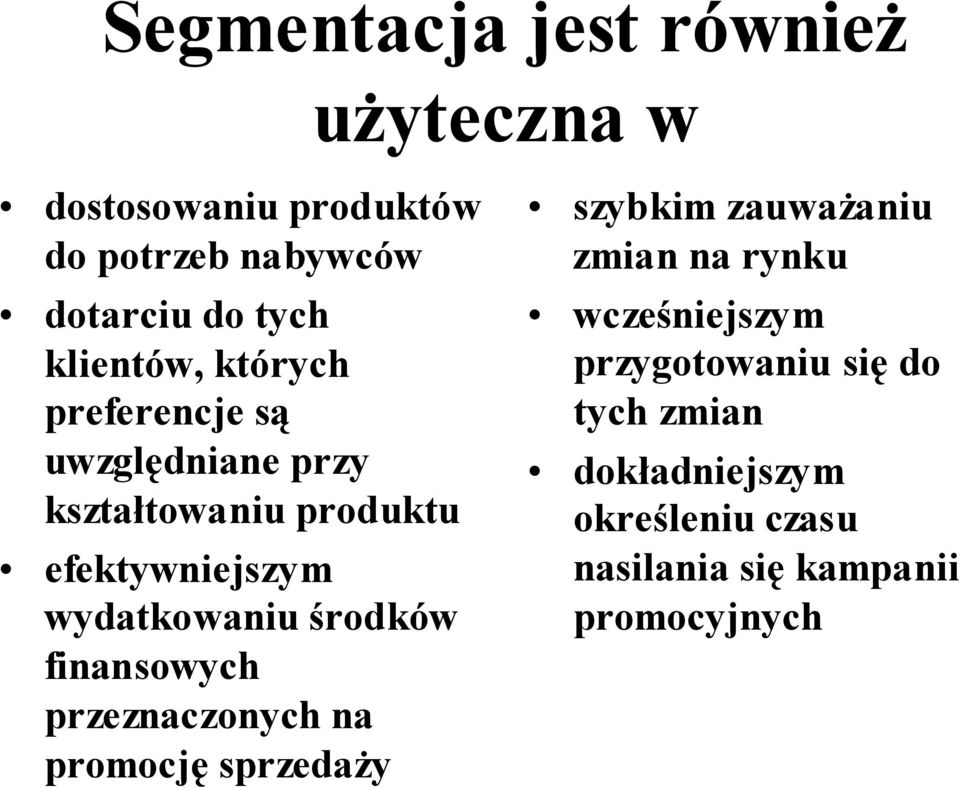 wydatkowaniu środków finansowych przeznaczonych na promocję sprzedaży szybkim zauważaniu zmian na