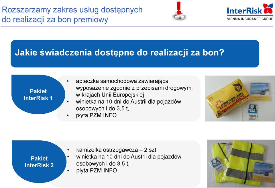 Unii Europejskiej winietka na 10 dni do Austrii dla pojazdów osobowych i do 3,5 t, płyta PZM INFO Pakiet