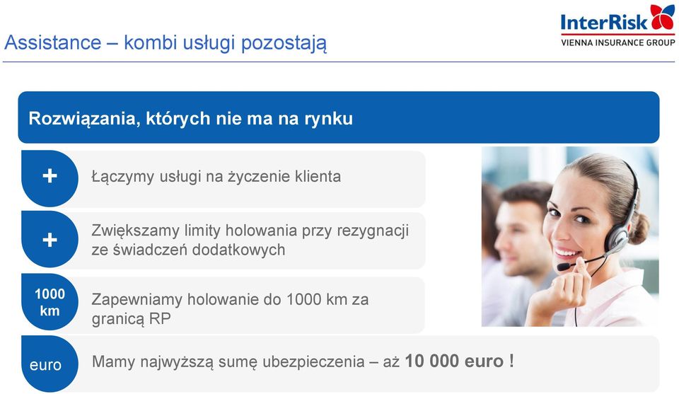 rezygnacji ze świadczeń dodatkowych 1000 km euro Zapewniamy holowanie