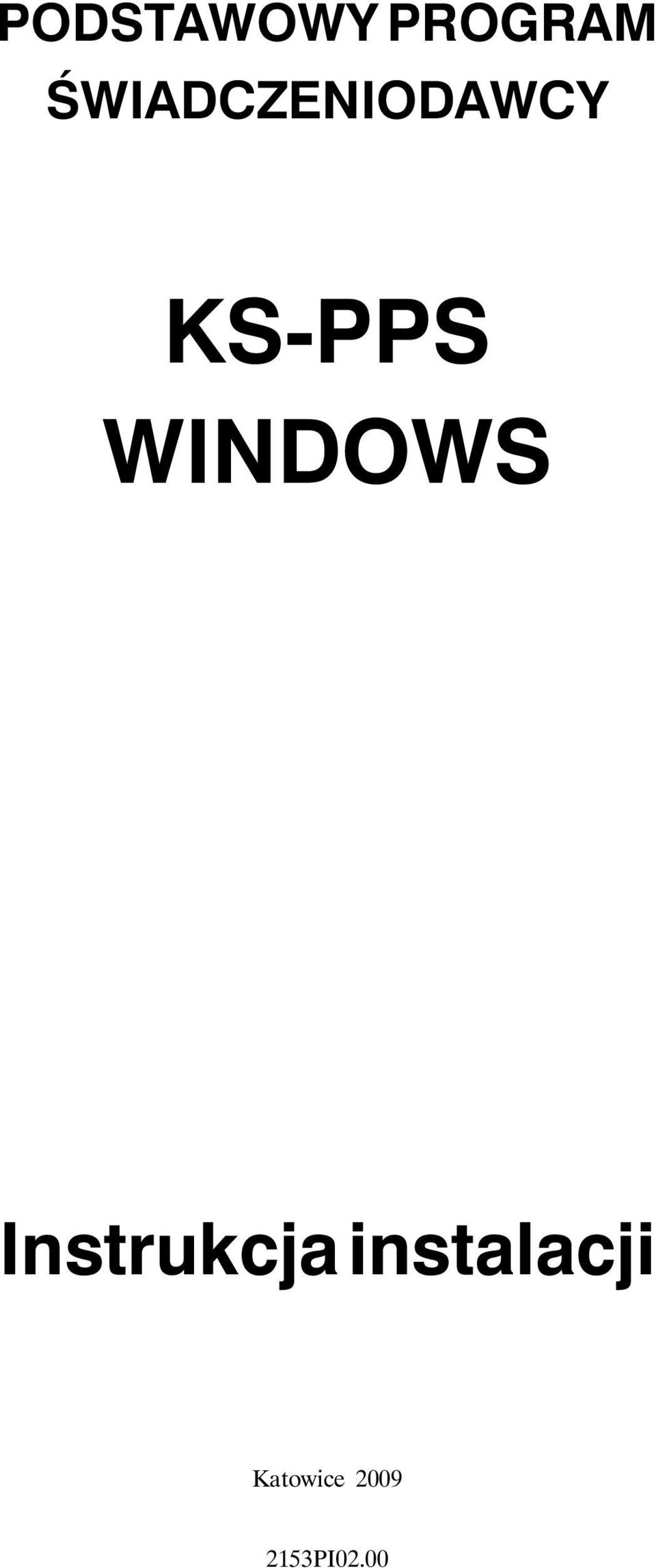WINDOWS Instrukcja
