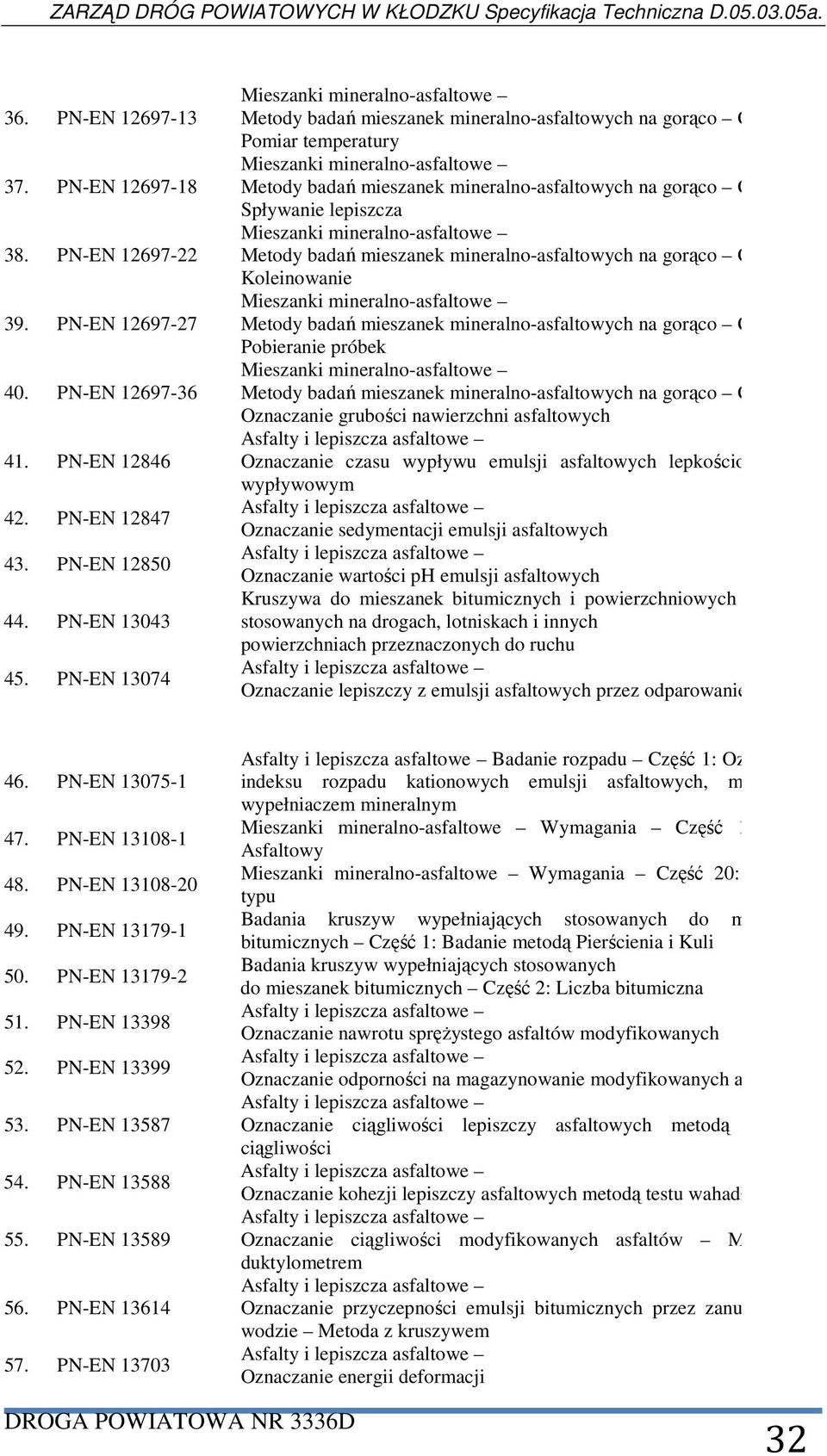 mineralno-asfaltowych na gorąco Cz Koleinowanie Metody badań mieszanek mineralno-asfaltowych na gorąco Cz Pobieranie próbek Metody badań mieszanek mineralno-asfaltowych na gorąco Cz Oznaczanie