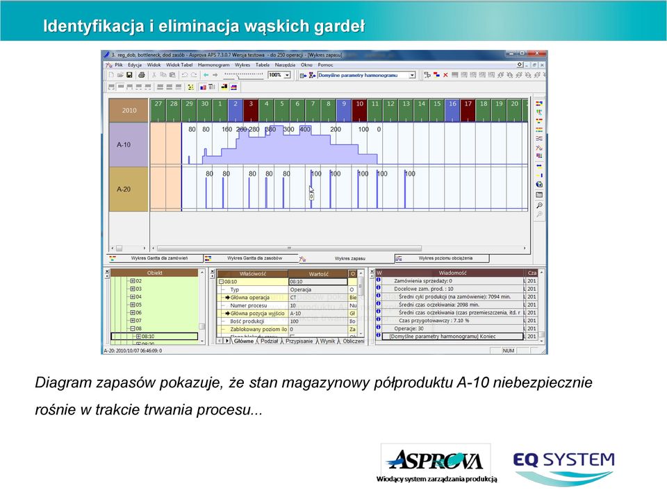 stan magazynowy półproduktu A-10