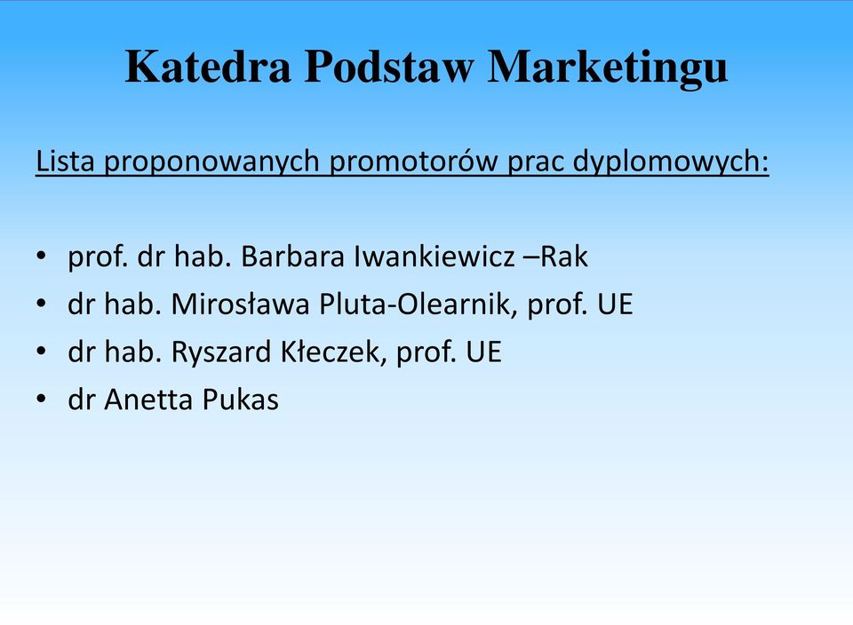 Barbara Iwankiewicz Rak dr hab.