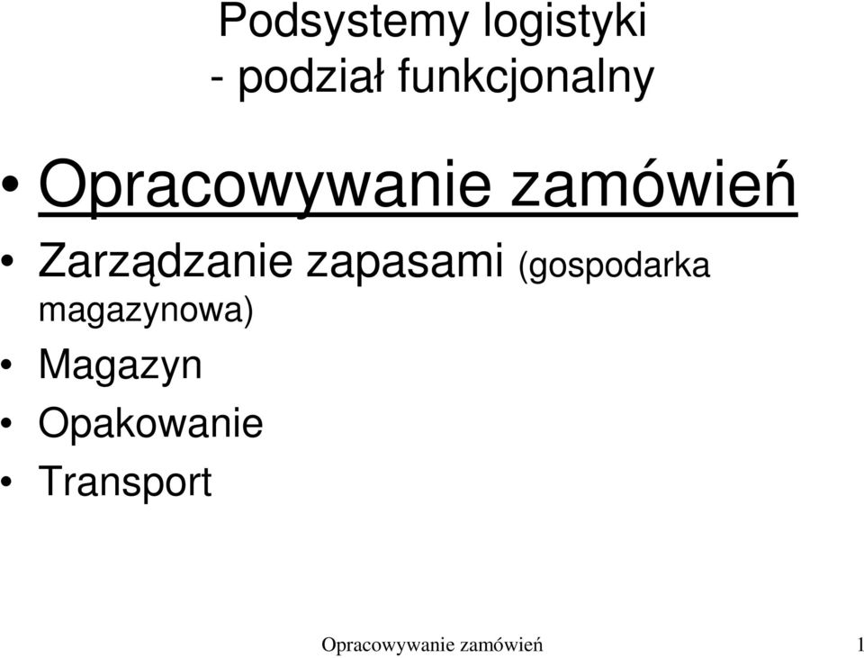 Zarządzanie zapasami (gospodarka