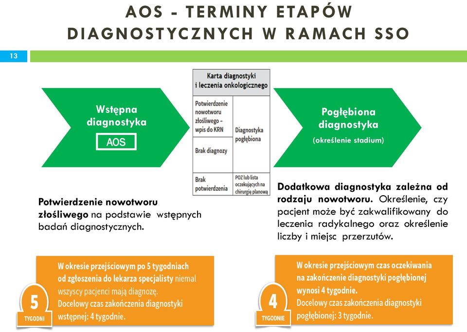 badań diagnostycznych. Dodatkowa diagnostyka zależna od rodzaju nowotworu.