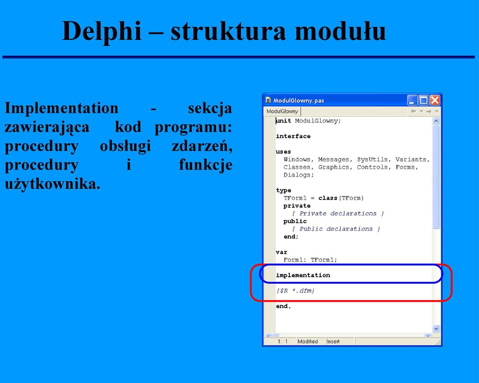 zawierająca kod programu: