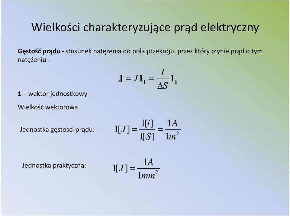 tym natężeniu : -wektor jednostkowy Wielkość wektorowa.