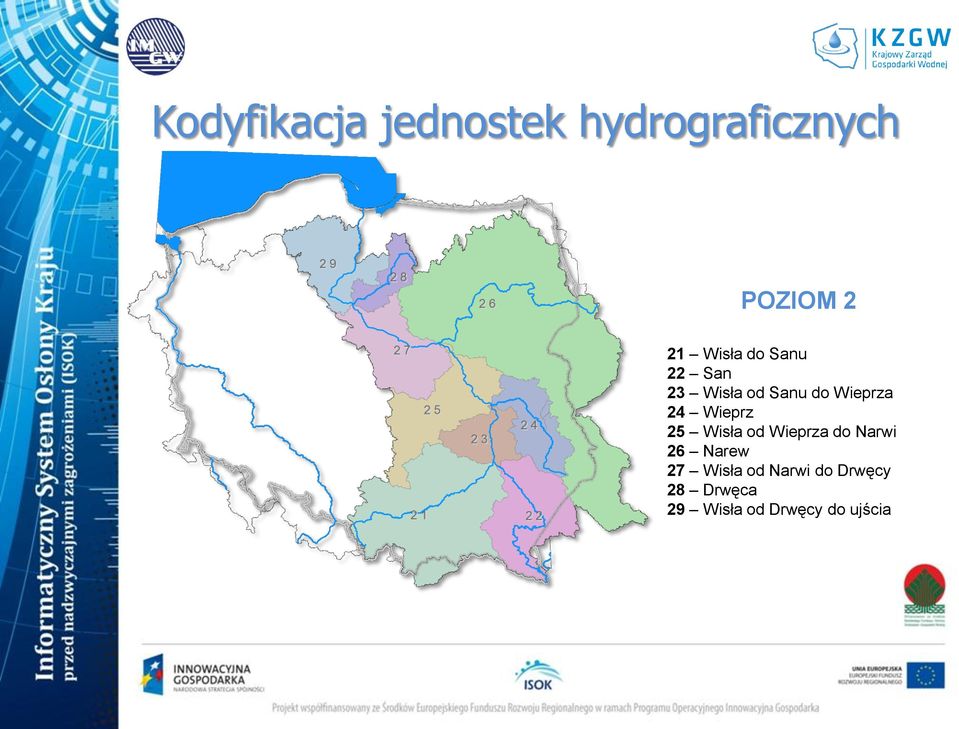 Wieprz 25 Wisła od Wieprza do Narwi 26 Narew 27 Wisła