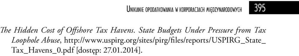 State Budgets Under Pressure from Tax Loophole Abuse,