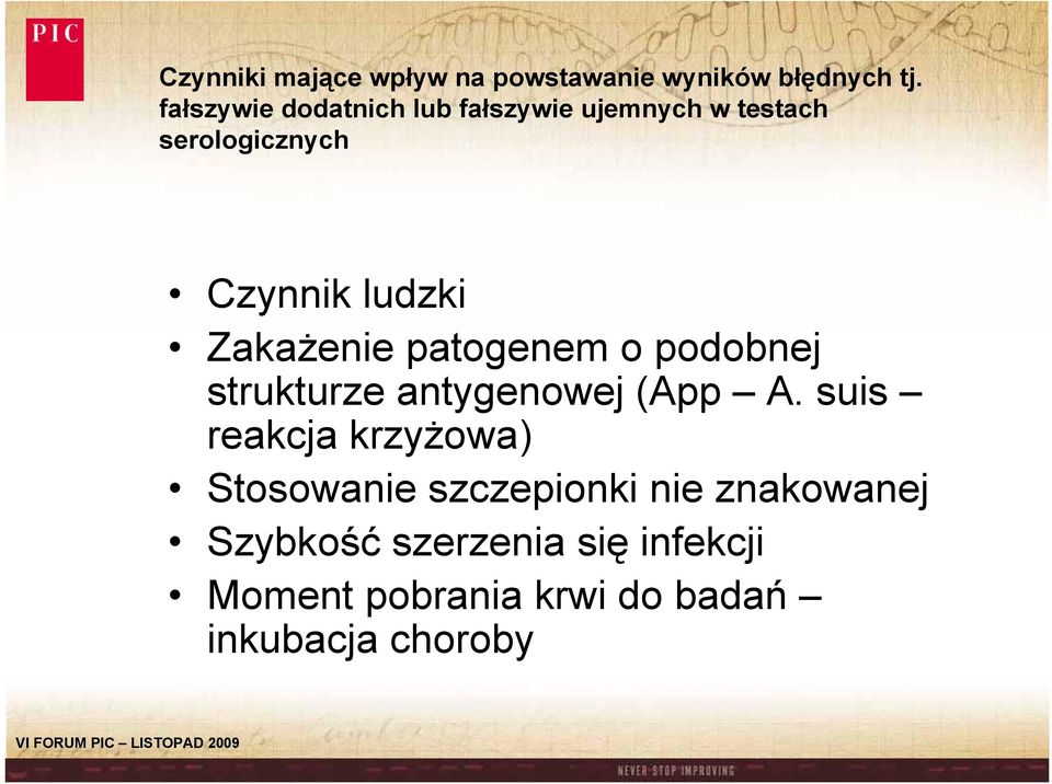 Zakażenie patogenem o podobnej strukturze antygenowej (App A.