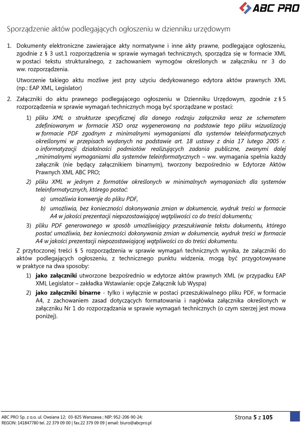 : EAP XML, Legislator) 2.