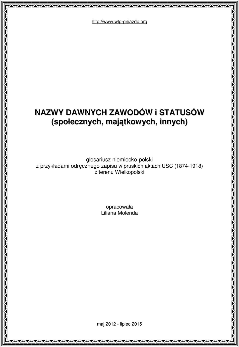 innych) glosariusz niemiecko-polski z przykładami odręcznego