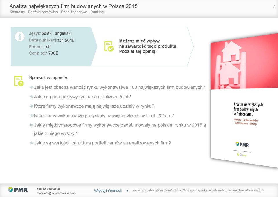 Które firmy wykonawcze mają największe udziały w rynku? Które firmy wykonawcze pozyskały najwięcej zleceń w I poł. 2015 r.