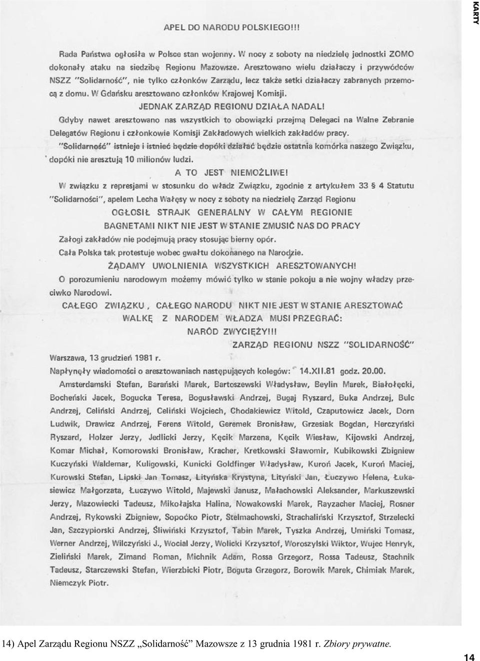 Mazowsze z 13 grudnia