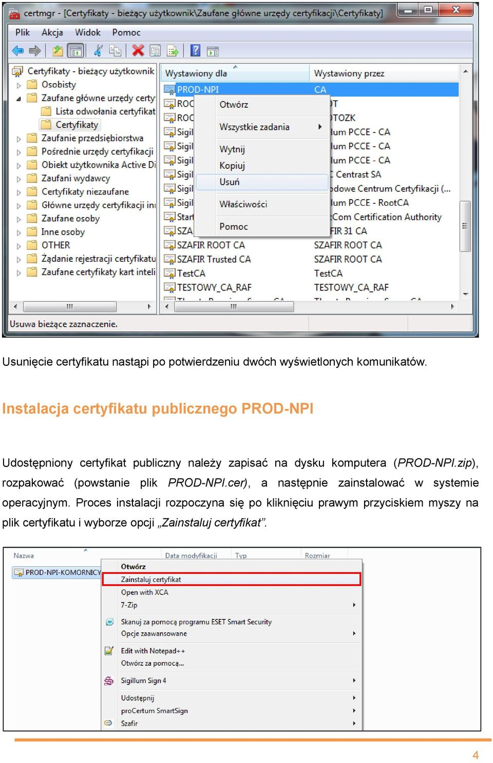 komputera (PROD-NPI.zip), rozpakować (powstanie plik PROD-NPI.