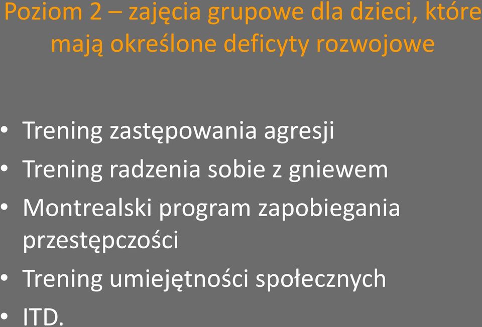 agresji Trening radzenia sobie z gniewem Montrealski