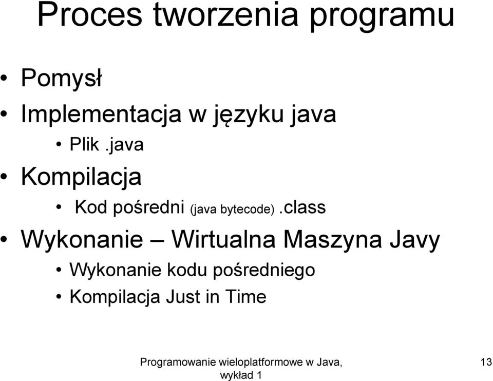 java Kompilacja Kod pośredni (java bytecode).