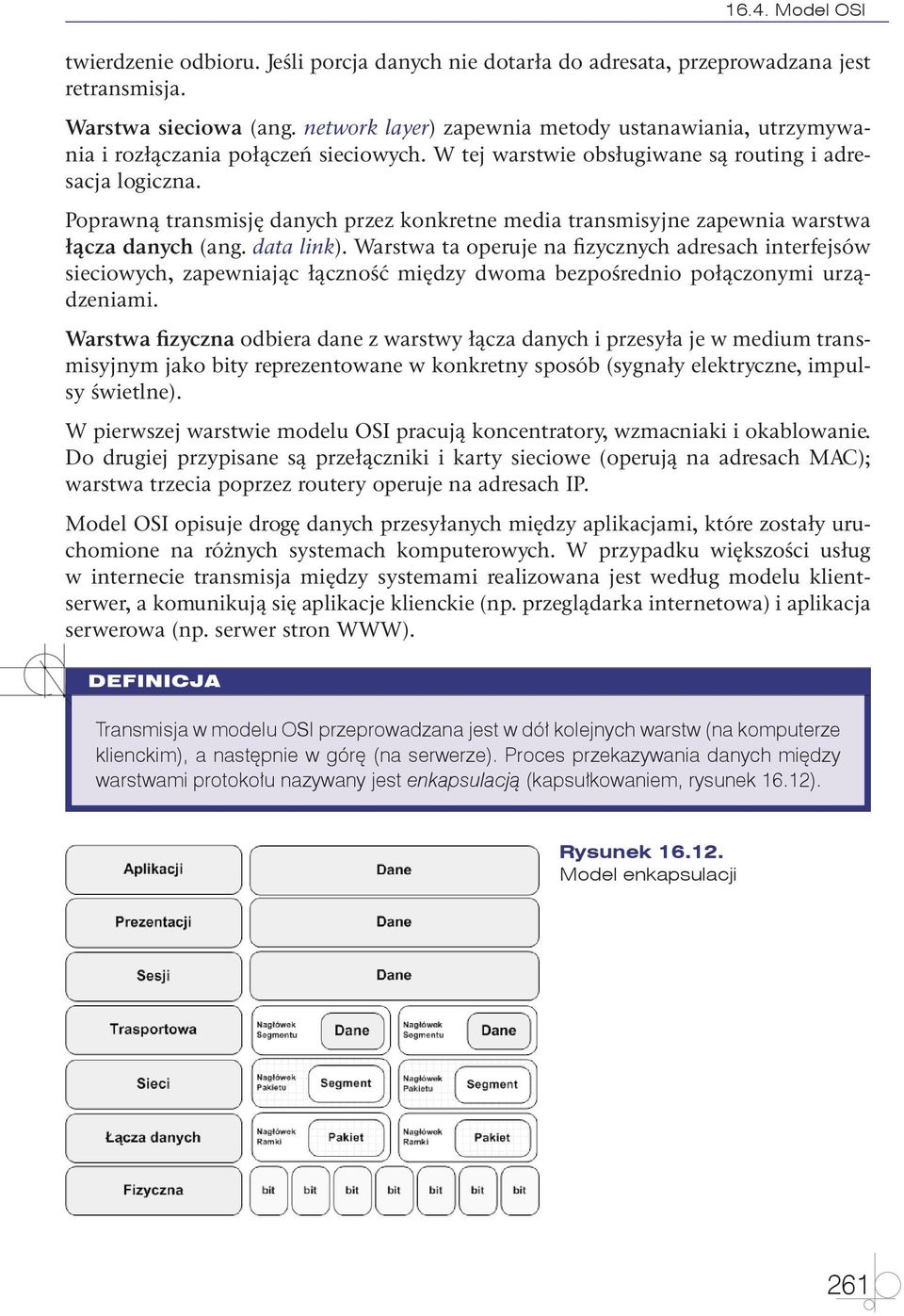 Poprawną transmisję danych przez konkretne media transmisyjne zapewnia warstwa łącza danych (ang. data link).