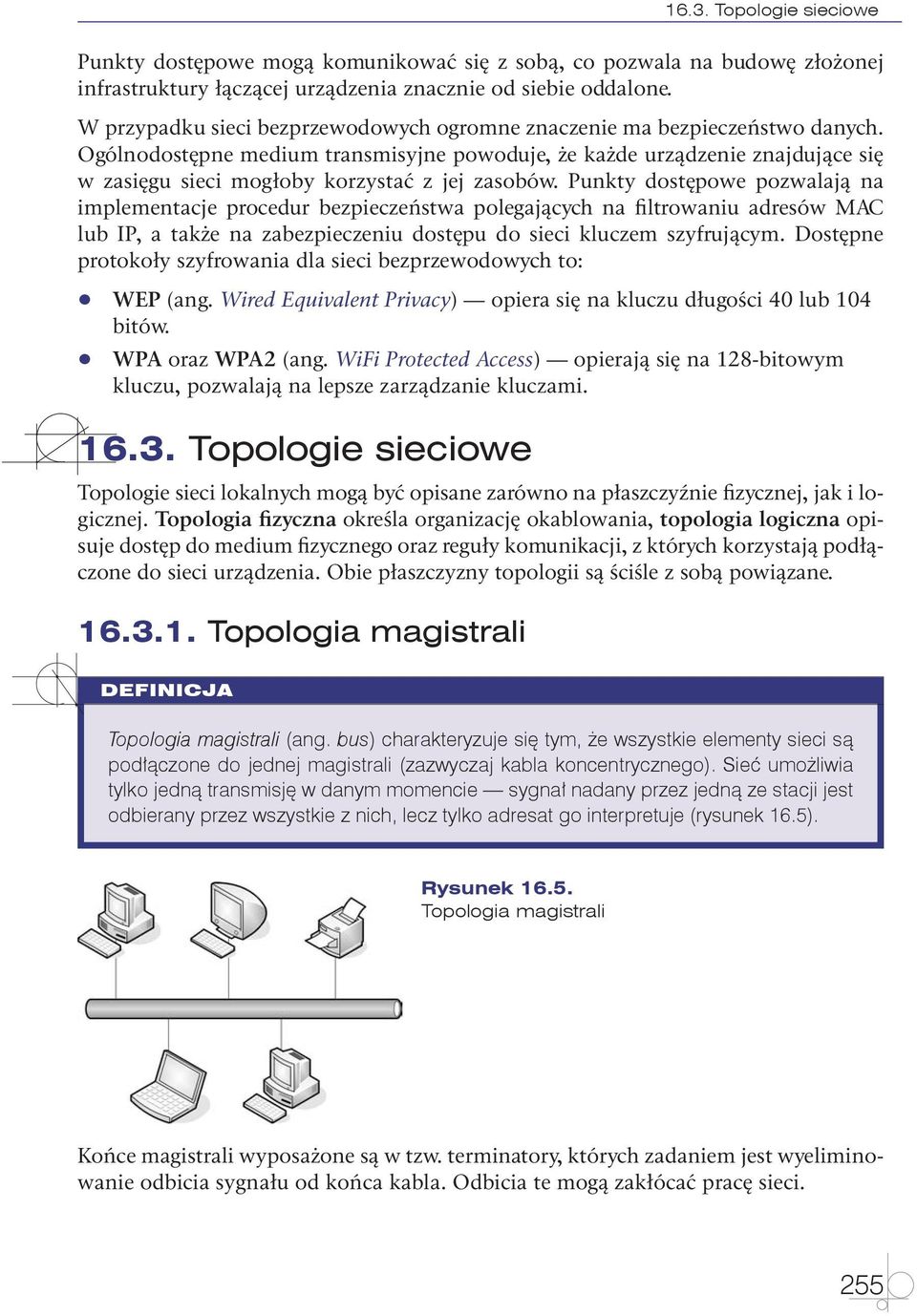 Ogólnodostępne medium transmisyjne powoduje, że każde urządzenie znajdujące się w zasięgu sieci mogłoby korzystać z jej zasobów.