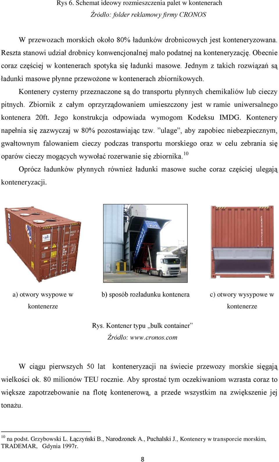 Jednym z takich rozwiązań są ładunki masowe płynne przewożone w kontenerach zbiornikowych. Kontenery cysterny przeznaczone są do transportu płynnych chemikaliów lub cieczy pitnych.