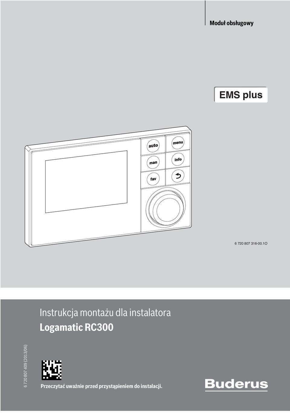 Logamatic RC300 6 720 807 409 (2013/06)