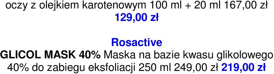40% Maska na bazie kwasu glikolowego 40% do
