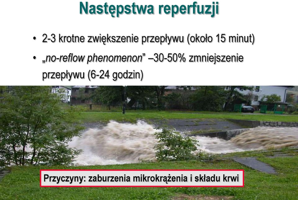 phenomenon 30-50% zmniejszenie przepływu (6-24