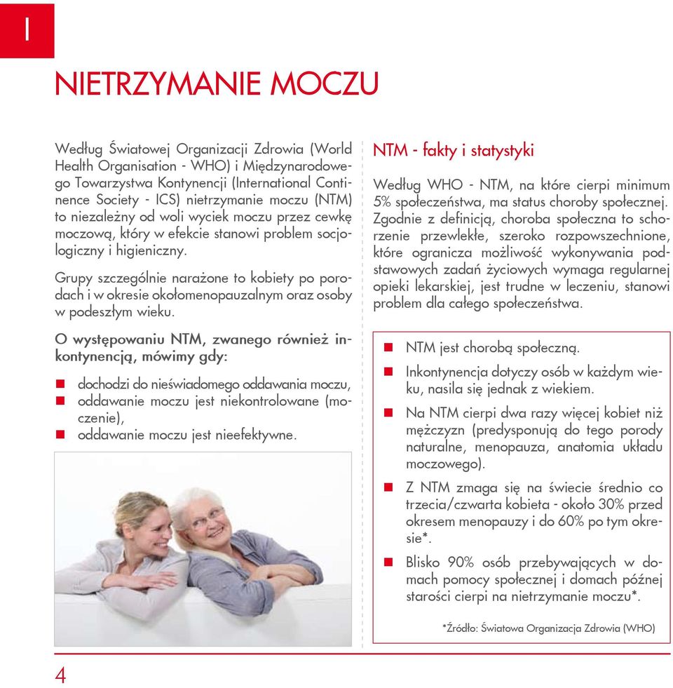 Grupy szczególnie narażone to kobiety po porodach i w okresie okołomenopauzalnym oraz osoby w podeszłym wieku.