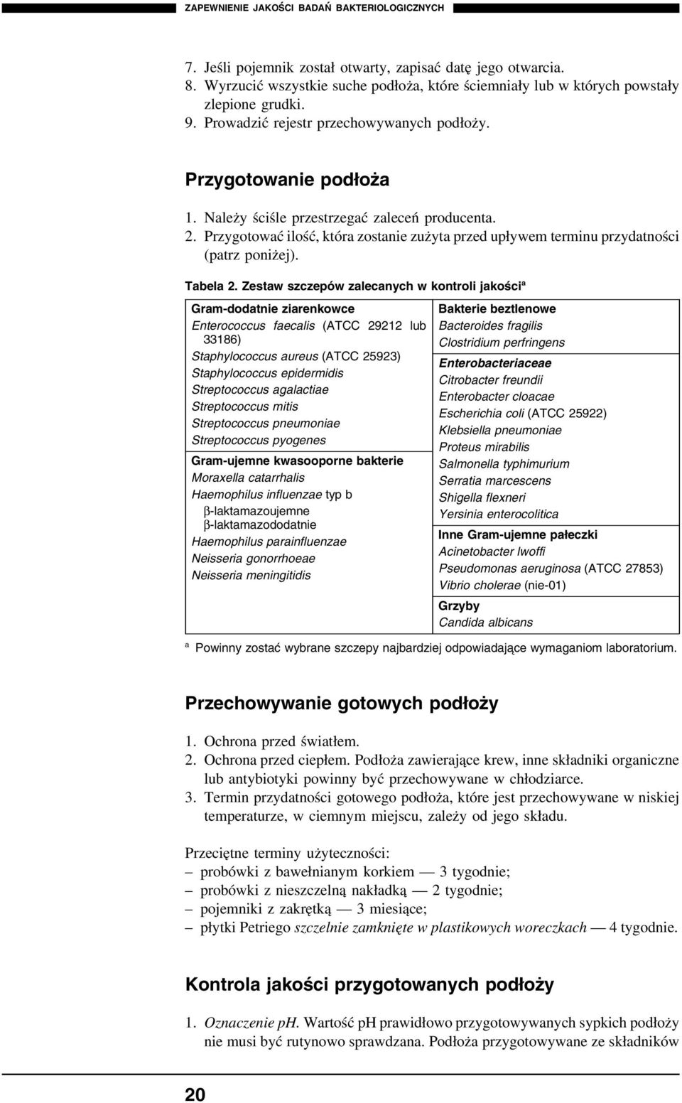 Przygotować ilość, która zostanie zużyta przed upływem terminu przydatności (patrz poniżej). Tabela 2.