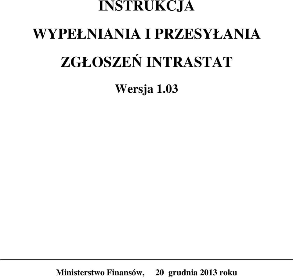 INTRASTAT Wersja 1.