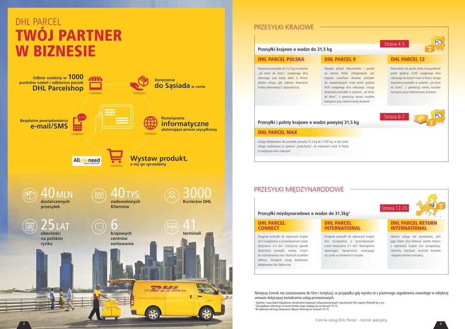 CENNIK USŁUG DHL PARCEL - PDF Free Download