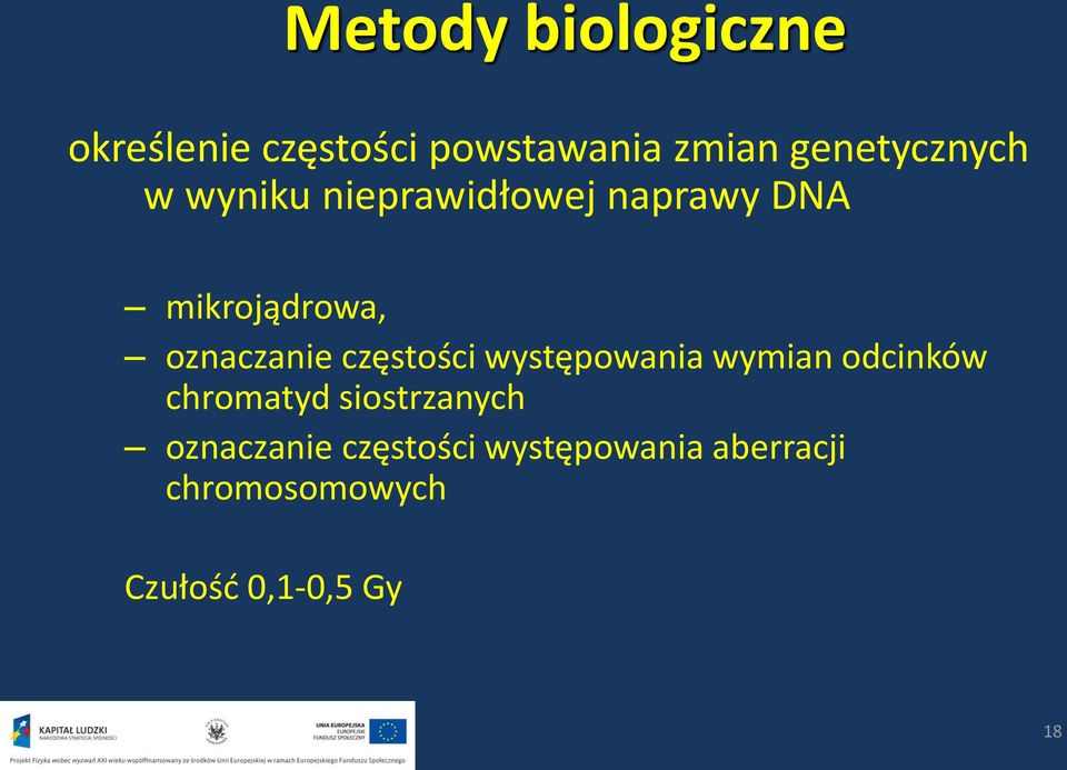 oznaczanie częstości występowania wymian odcinków chromatyd