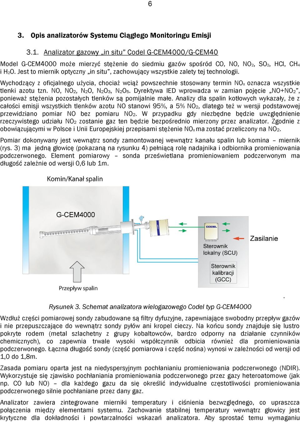 Jest to miernik optyczny in situ, zachowujący wszystkie zalety tej technologii. Wychodzący z oficjalnego użycia, chociaż wciąż powszechnie stosowany termin NOx oznacza wszystkie tlenki azotu tzn.