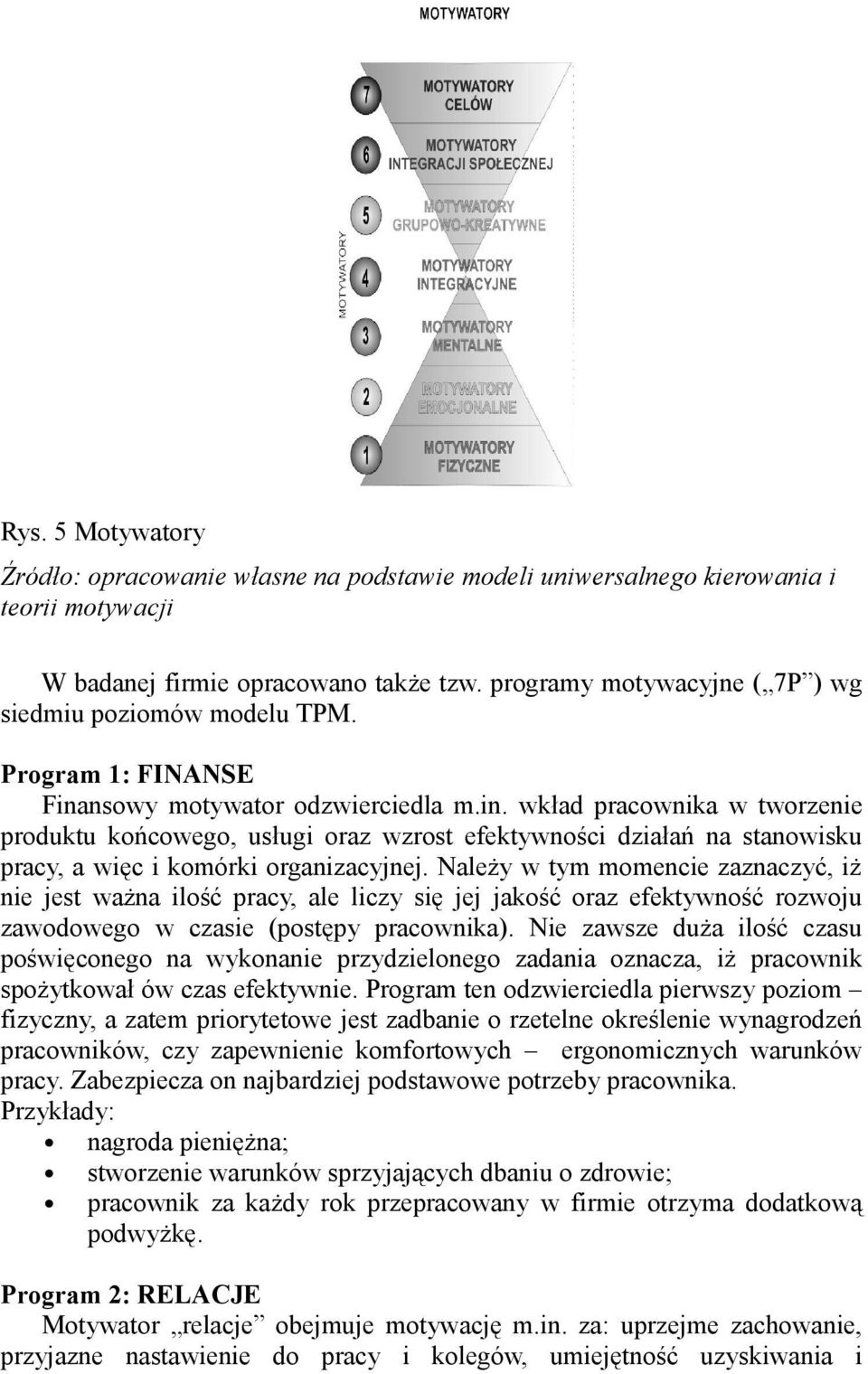 nsowy motywator odzwierciedla m.in. wkład pracownika w tworzenie produktu końcowego, usługi oraz wzrost efektywności działań na stanowisku pracy, a więc i komórki organizacyjnej.