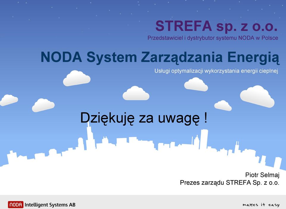 NODA System Zarządzania Energią Usługi optymalizacji