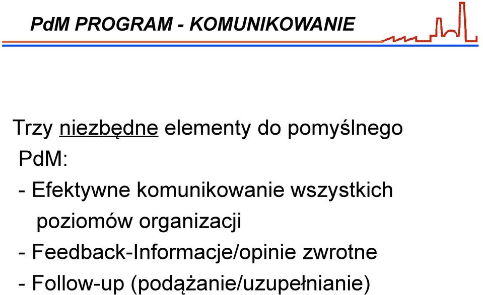 komunikowanie wszystkich poziomów organizacji -