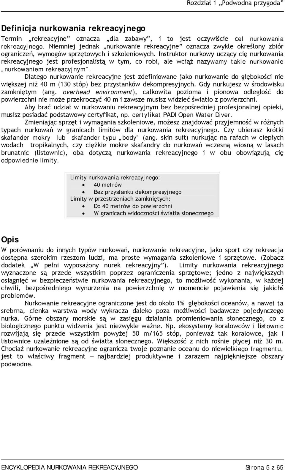 Instruktor nurkowy uczący cię nurkowania rekreacyjnego jest profesjonalistą w tym, co robi, ale wciąż nazywamy takie nurkowanie nurkowaniem rekreacyjnym.