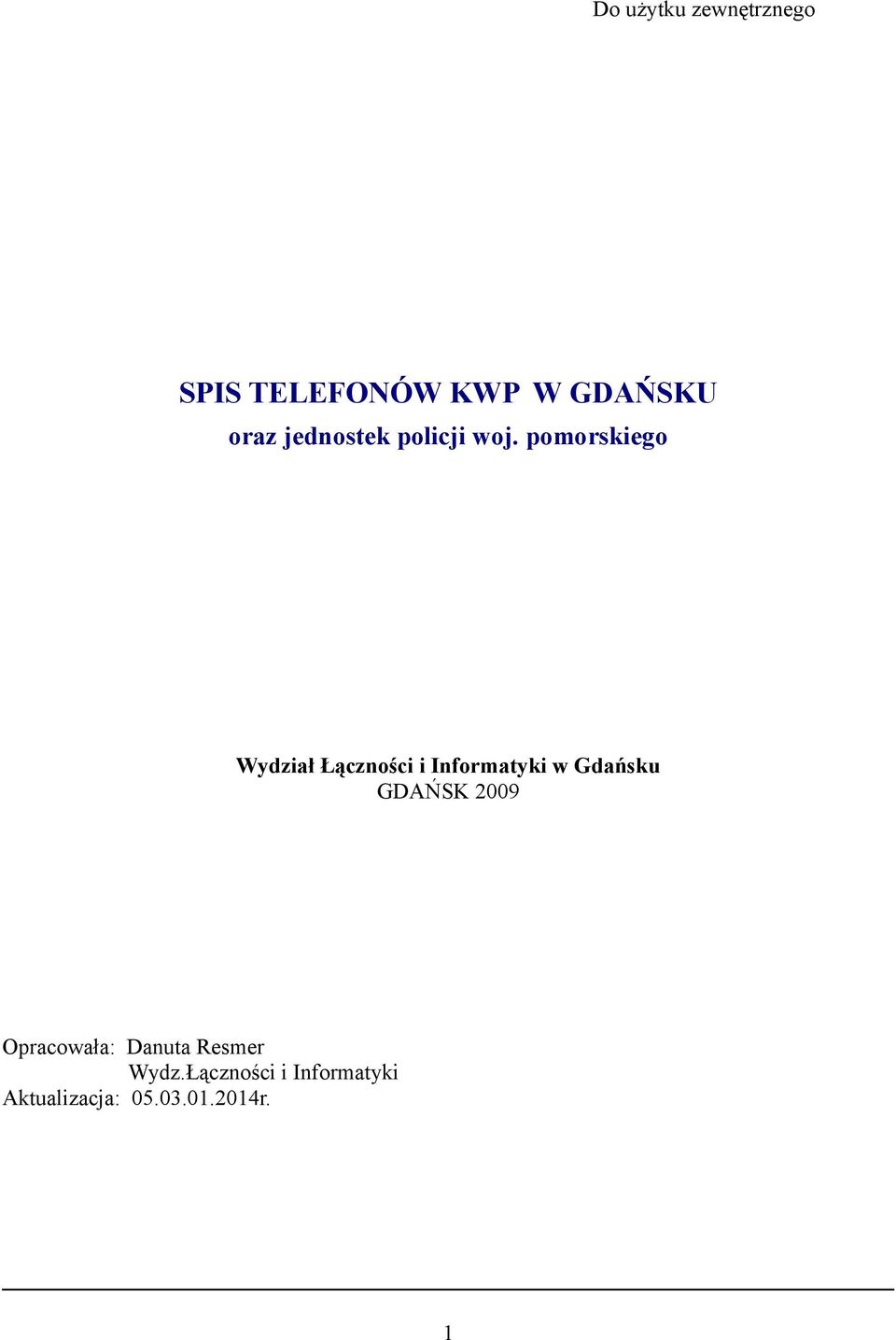 pomorskiego Wydział Łączności i Informatyki w Gdańsku