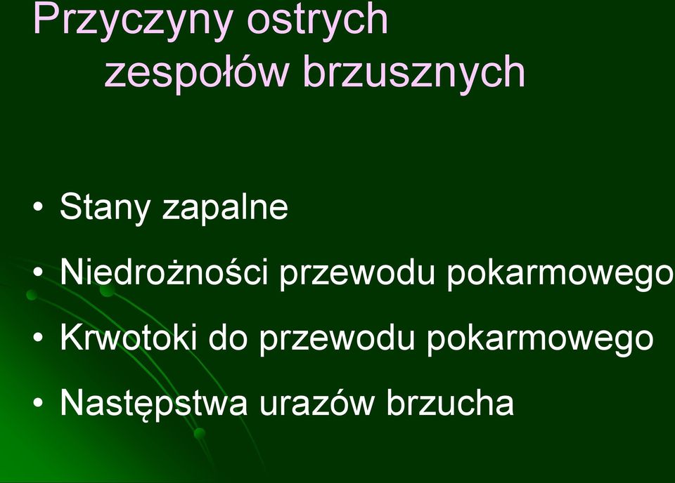 Niedrożności przewodu pokarmowego