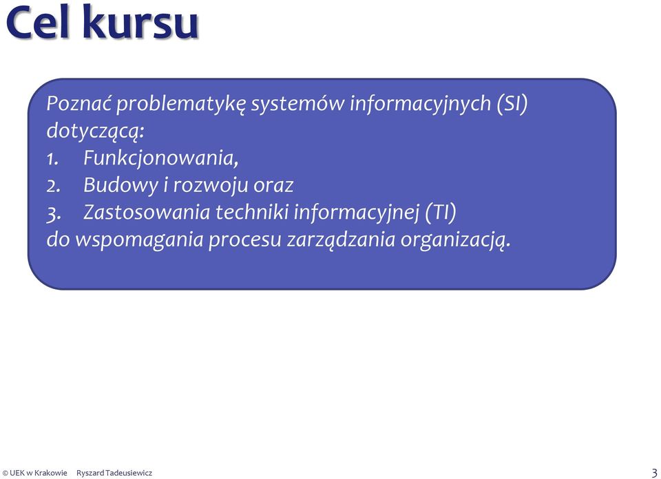 Zastosowania techniki informacyjnej (TI) do wspomagania