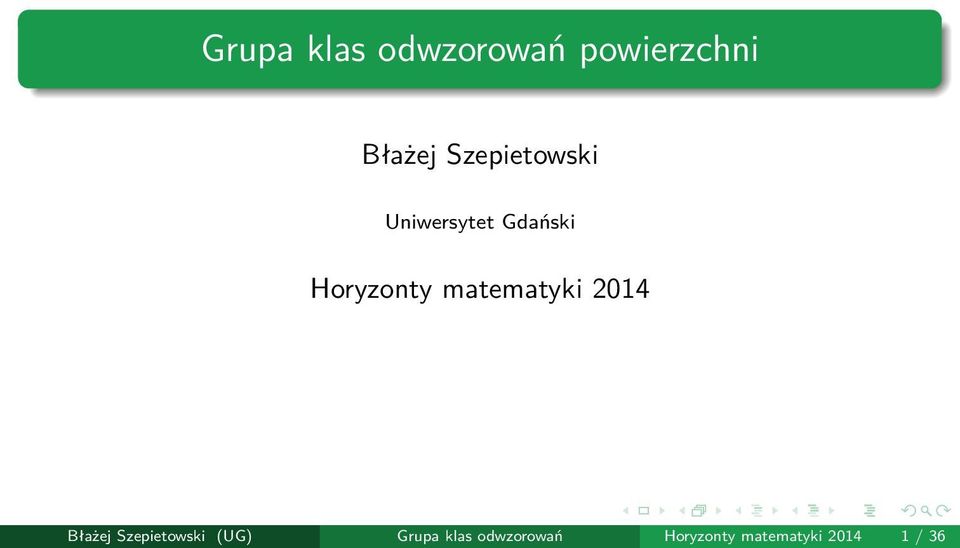 matematyki 2014 Błażej Szepietowski (UG)