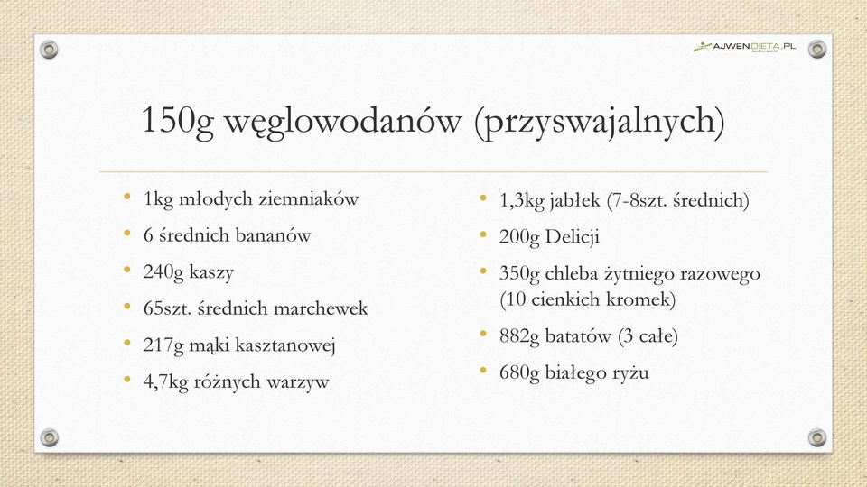 średnich marchewek 217g mąki kasztanowej 4,7kg różnych warzyw 1,3kg
