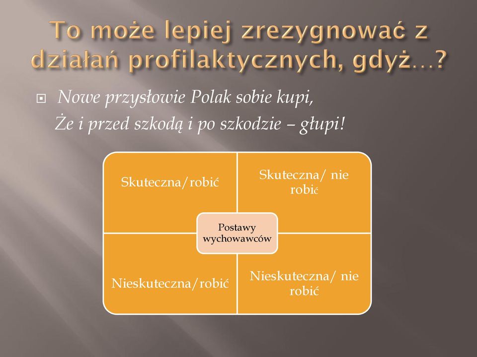 Skuteczna/robić Skuteczna/ nie robić