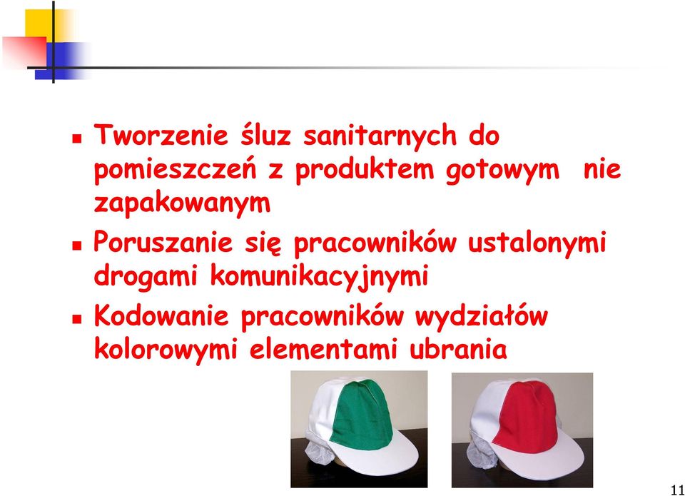 pracowników ustalonymi drogami komunikacyjnymi