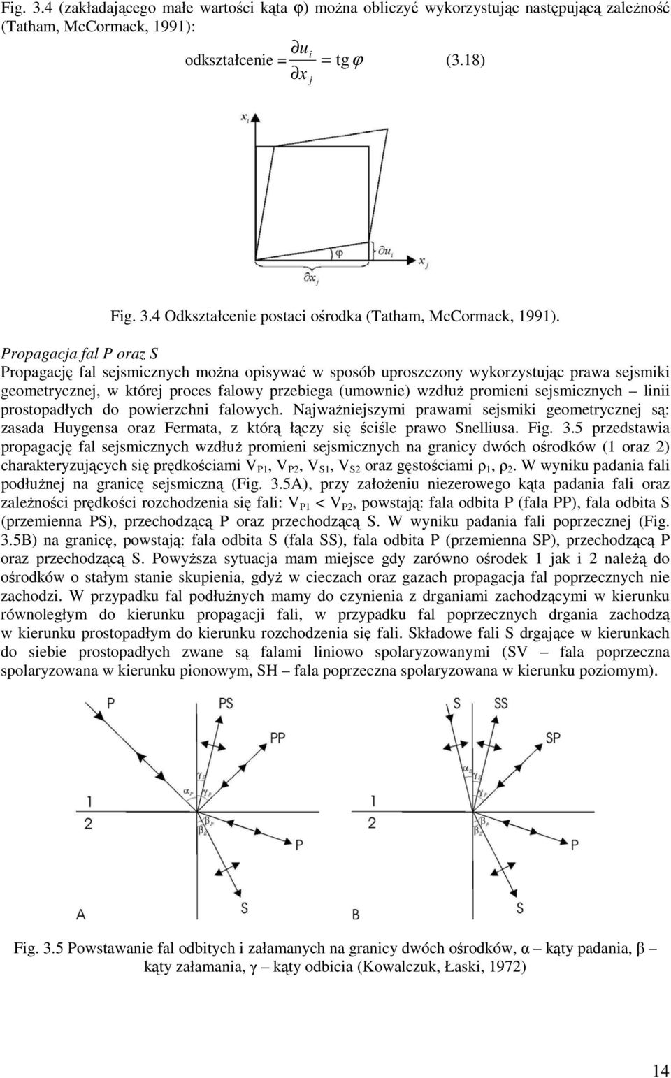 sejsmicznych linii prostopadłych do powierzchni falowych. NajwaŜniejszymi prawami sejsmiki geometrycznej są: zasada Huygensa oraz Fermata, z którą łączy się ściśle prawo Snelliusa. Fig. 3.