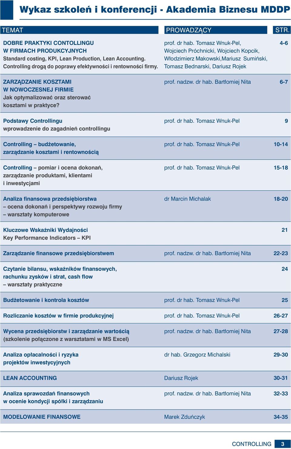 Tomasz Wnuk-Pel, Wojciech Próchnicki, Wojciech Kopcik, Włodzimierz Makowski,Mariusz Sumiński, Tomasz Bednarski, Dariusz Rojek 4-6 ZARZĄDZANIE KOSZTAMI W NOWOCZESNEJ FIRMIE Jak optymalizować oraz