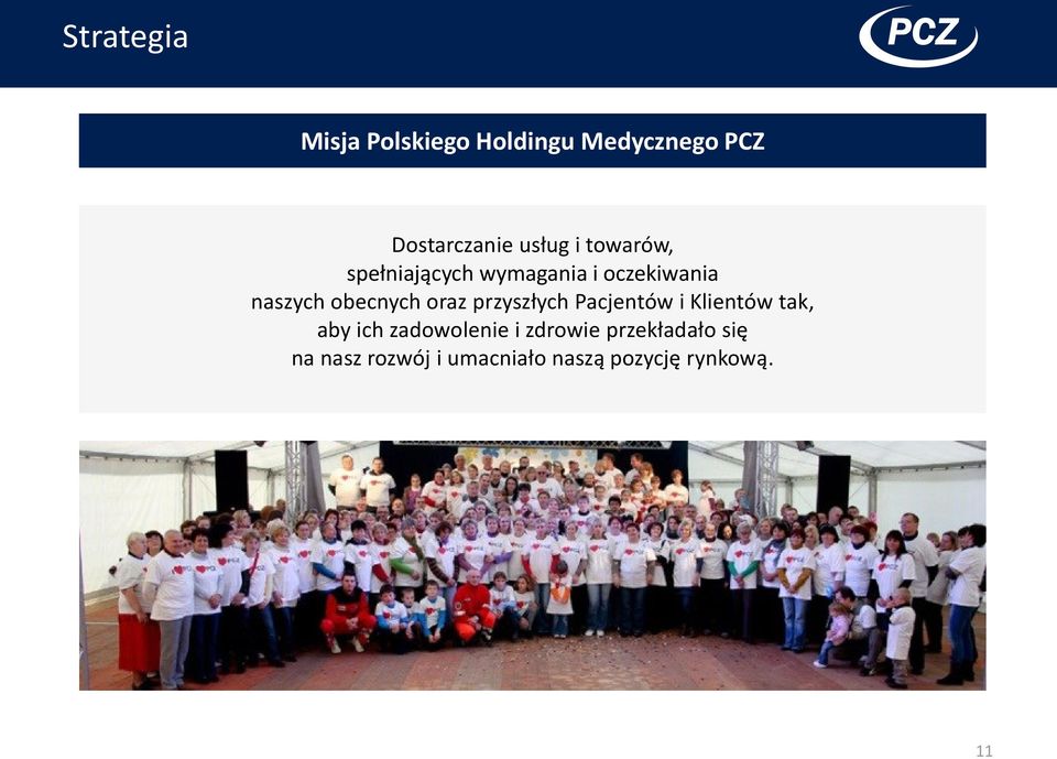 oraz przyszłych Pacjentów i Klientów tak, aby ich zadowolenie i